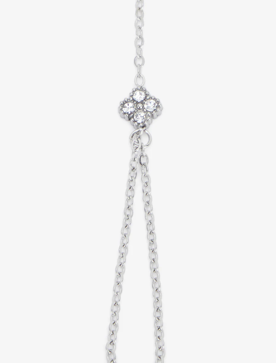 Armband met klavers versierd met witte zirkonia's - Geld - Image 3