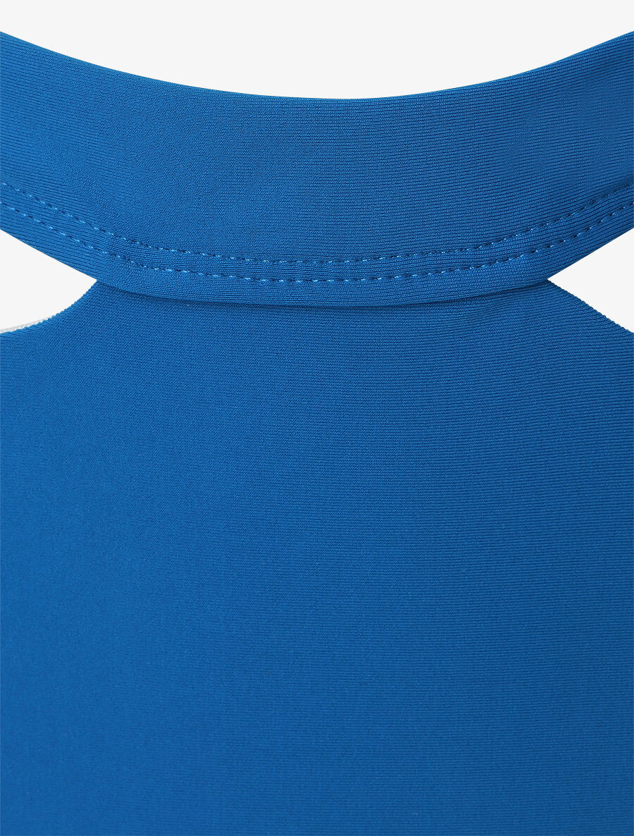 Asymmetrische bandeau bikini - Blauw - Image 3