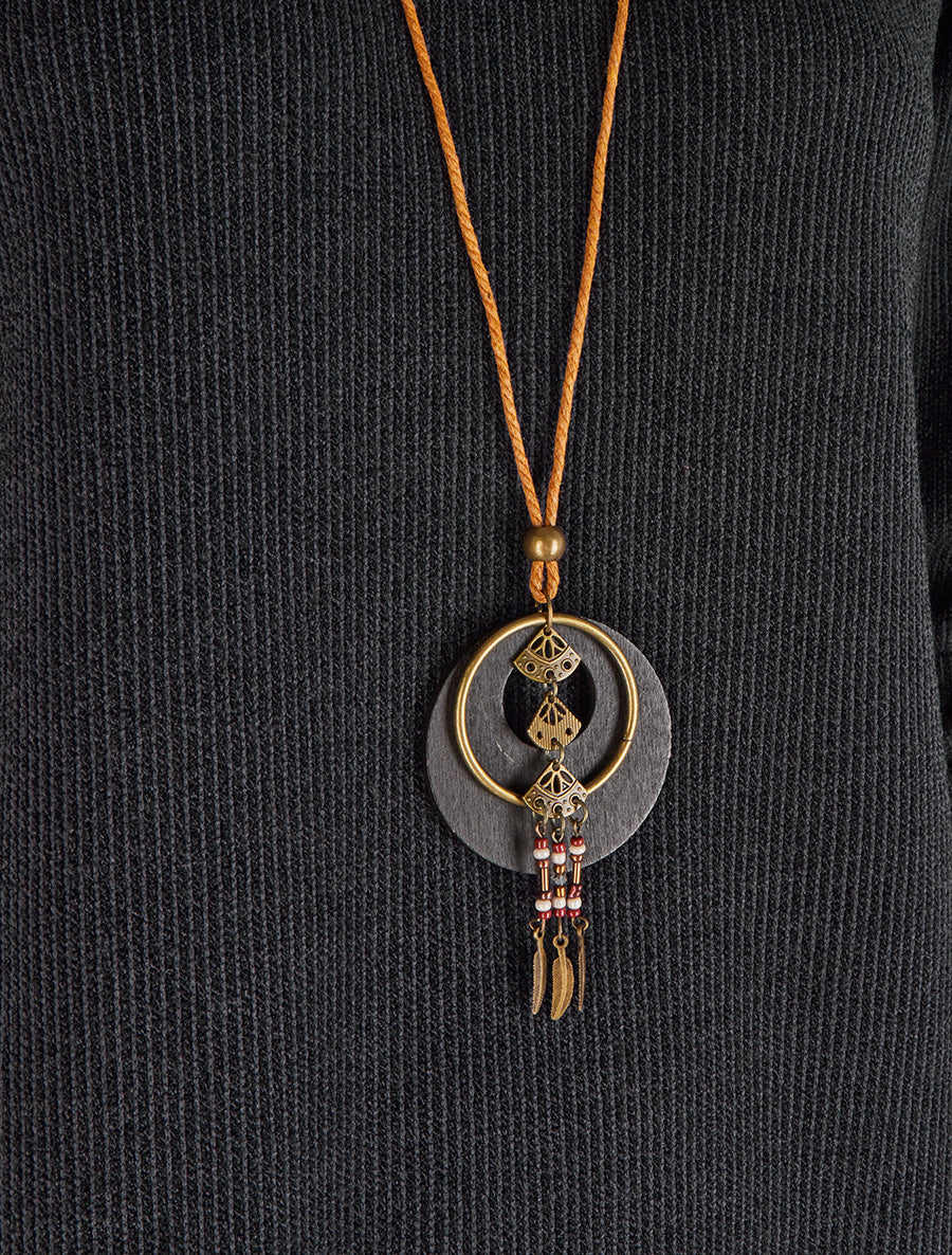 Asymmetrische dunne trui met oprolbare lange mouwen - Zwart - Image 3