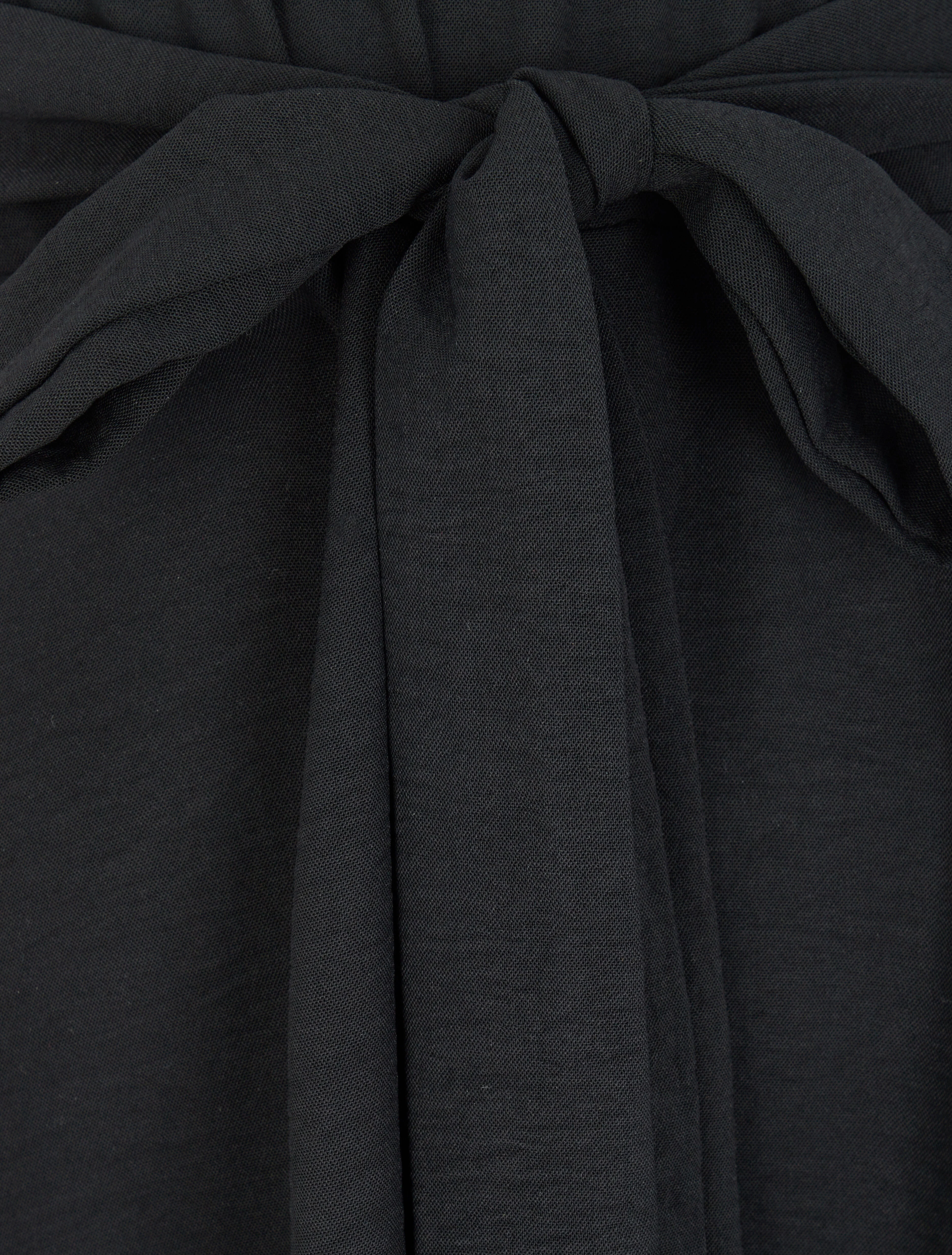 Lange rok met asymmetrische randen - Zwart - Image 4