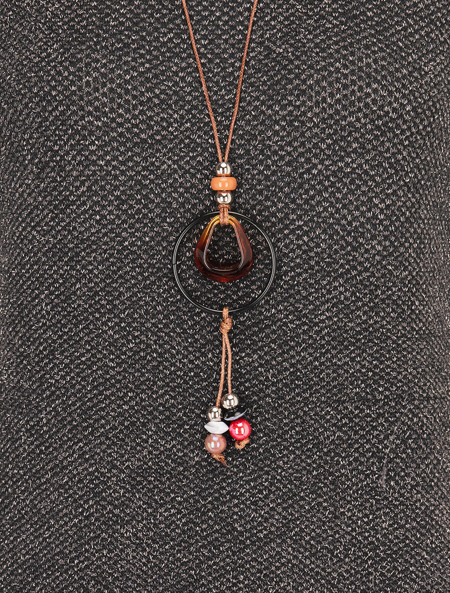 Asymmetrische lange trui met lamé - Zwart - Image 3