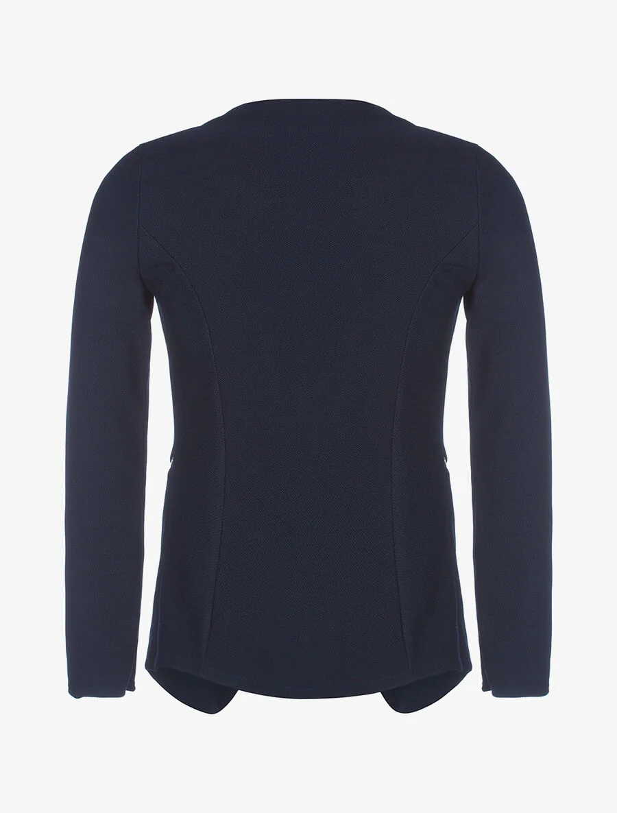 Asymmetrisch open vest - marineblauw - Image 2