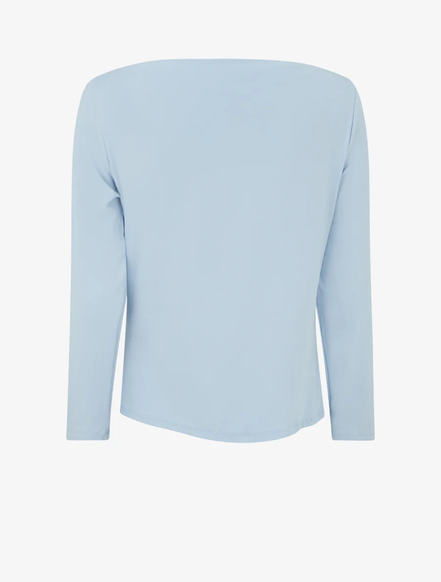 Asymmetrische top met ronde halslijn - Lichtblauw - Image 2