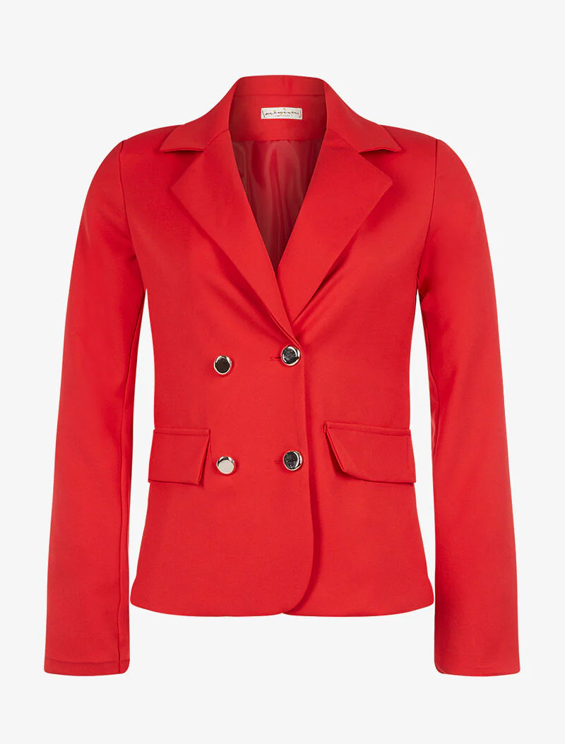 Effen basic jas - rood