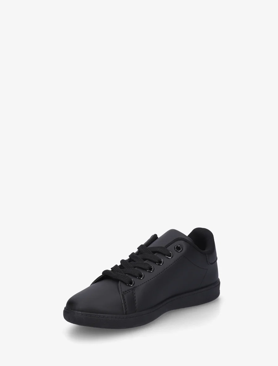 Basic sneakers van imitatieleer - Zwart - Image 3