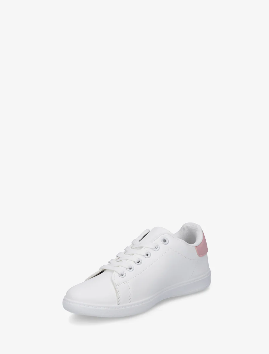 Basic sneakers van imitatieleer - Roos - Image 3