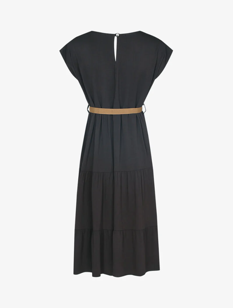 Basis trapeze jurk - zwart - Image 2