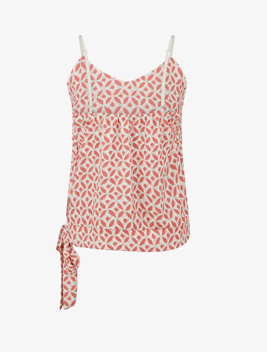 Bedrukte fantasiecaraco om te knopen - Rood - Image 2