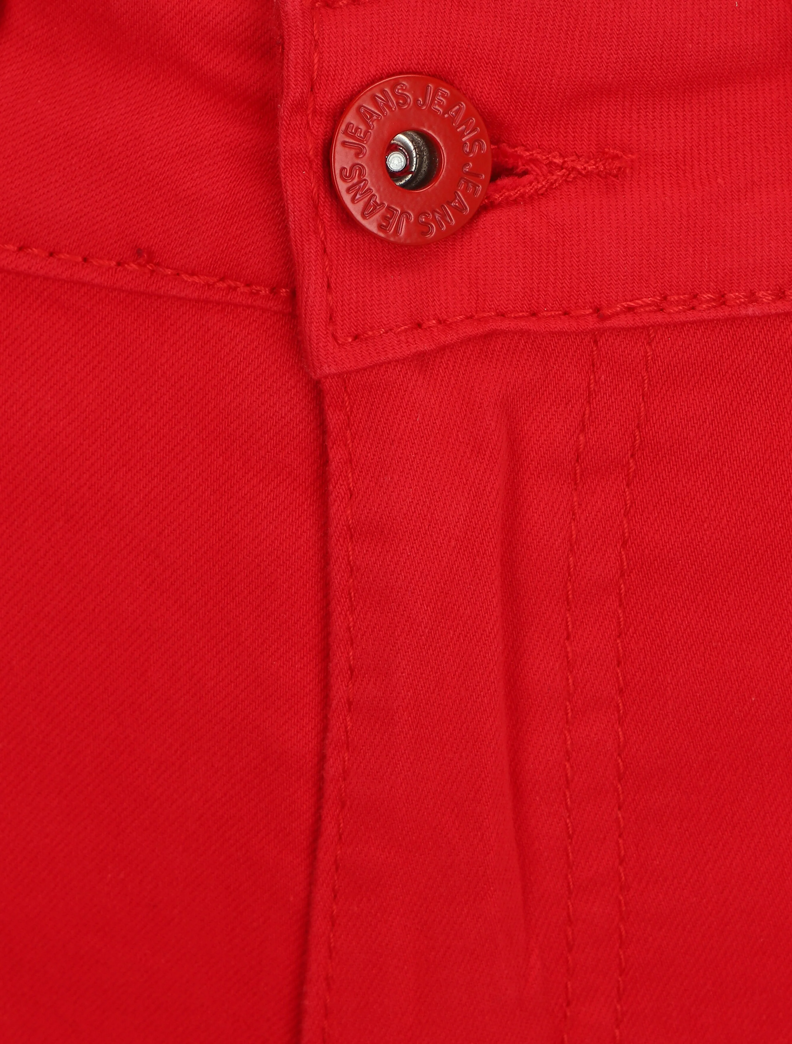 Bermuda stretch met afgeronde zoom - Rood - Image 3