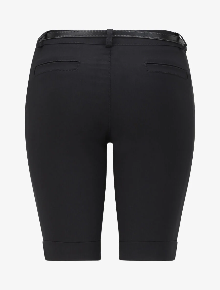 Bermuda stretch met omgekeerde - zwart - Image 2