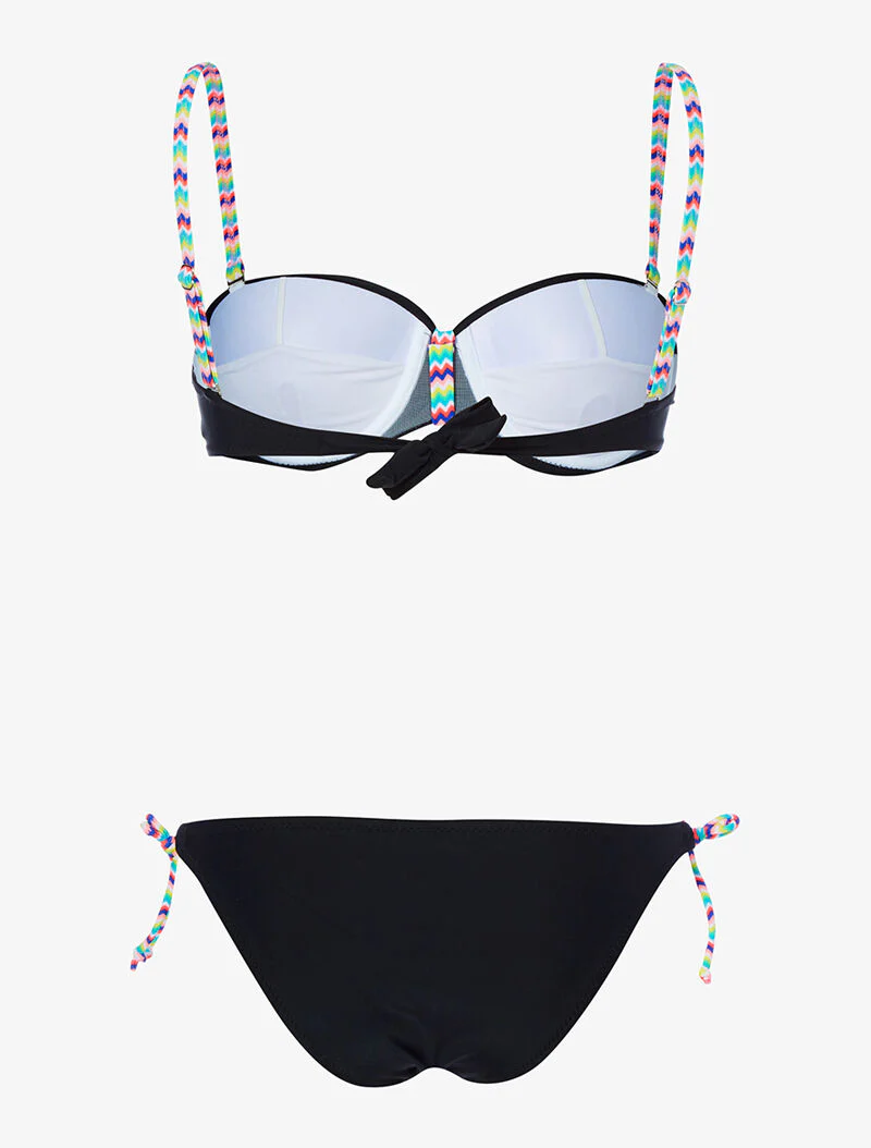 Bikini bandjes zig-zag - zwart - Image 2