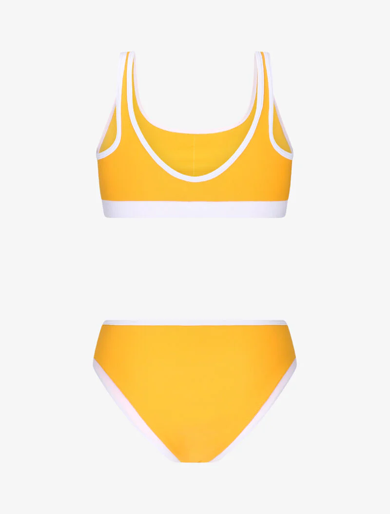 Bikini bh met contrasterende randen - mosterdkleurig - Image 2