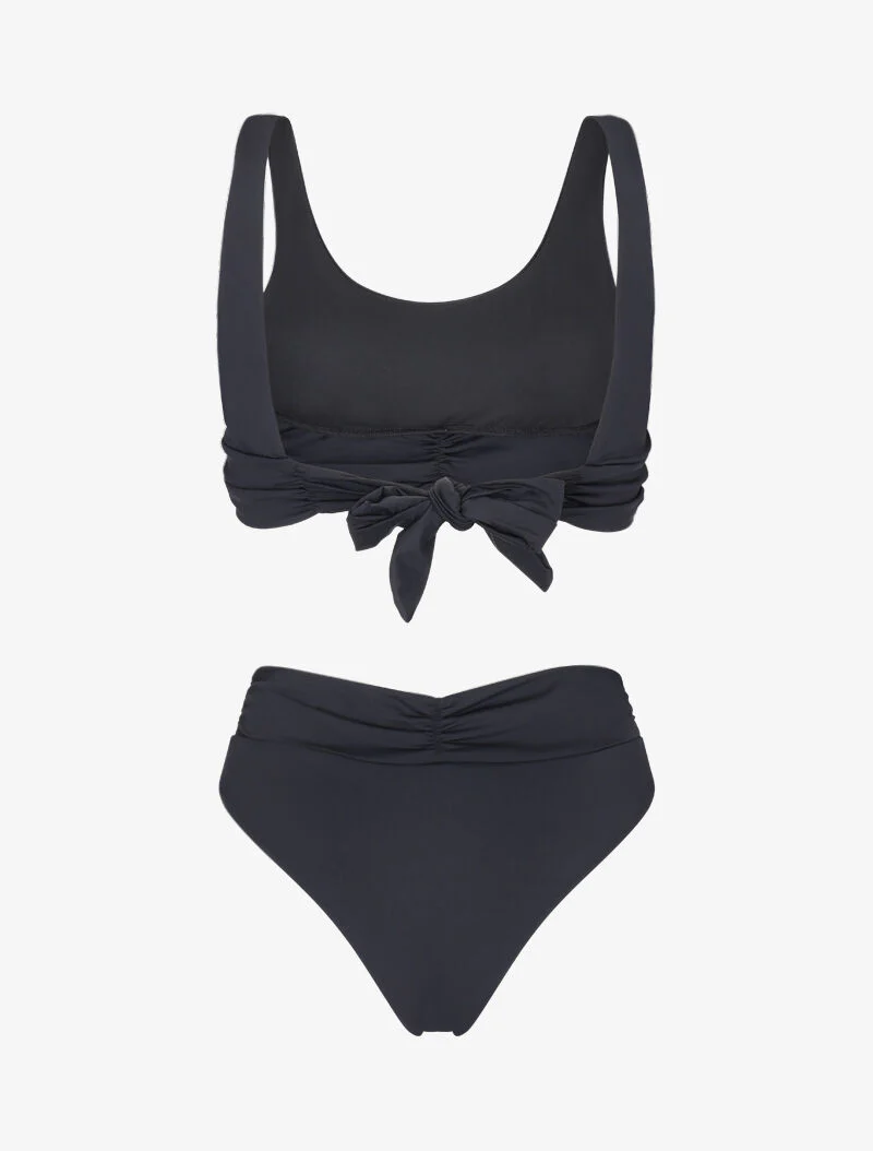 Bikini-bh met geplooid effect - zwart - Image 2