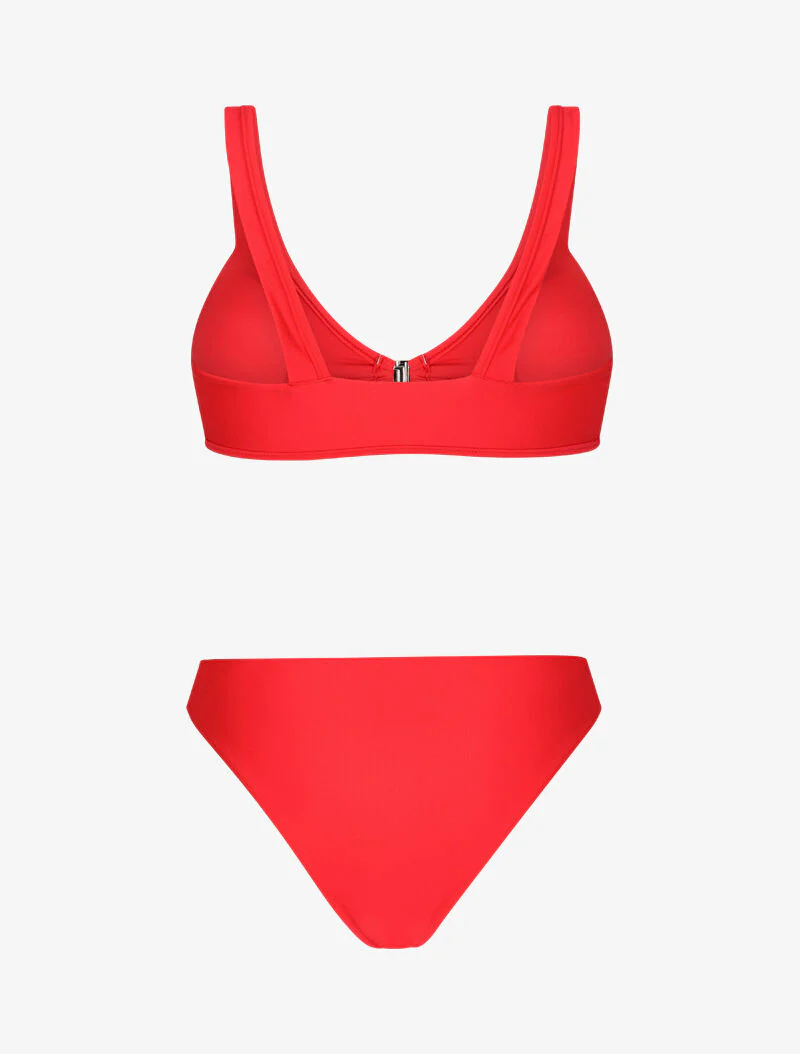 Bikini driehoek met clip - koraal - Image 2