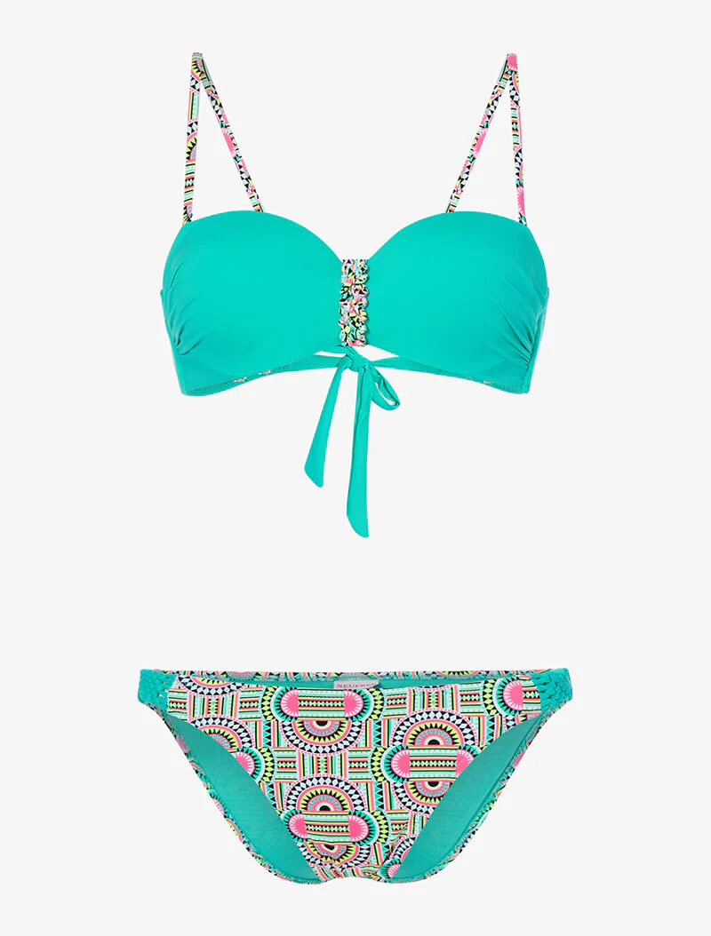 Fluo tribal print bikini - fluoturquoise - turquoise