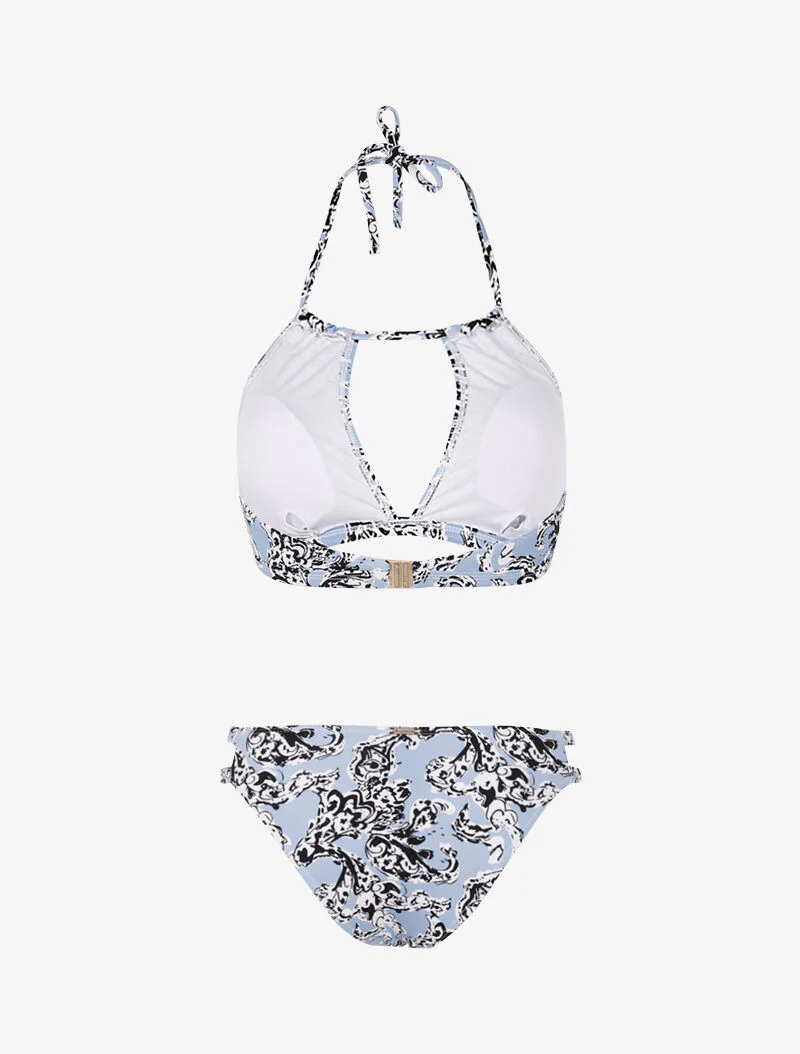 Bikini met gespleten bh - karretjeblauw - Image 2