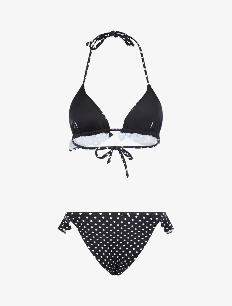Bikini met stippenprint - zwart - Image 2