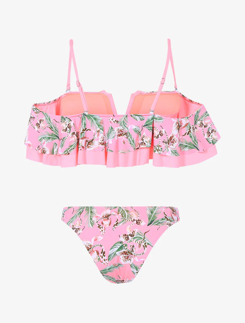 Jungleprint volant bikini - roze - Image 2