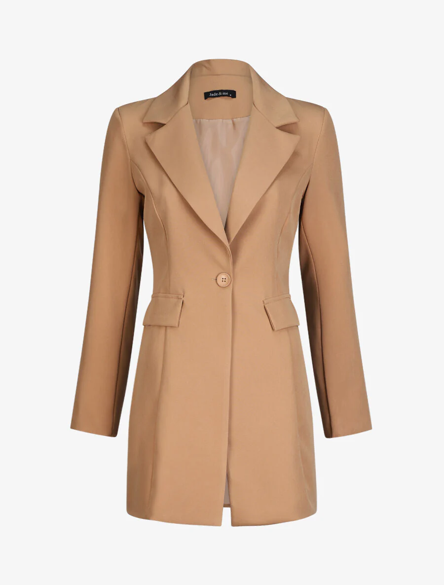 Extra lange blazer - Camel