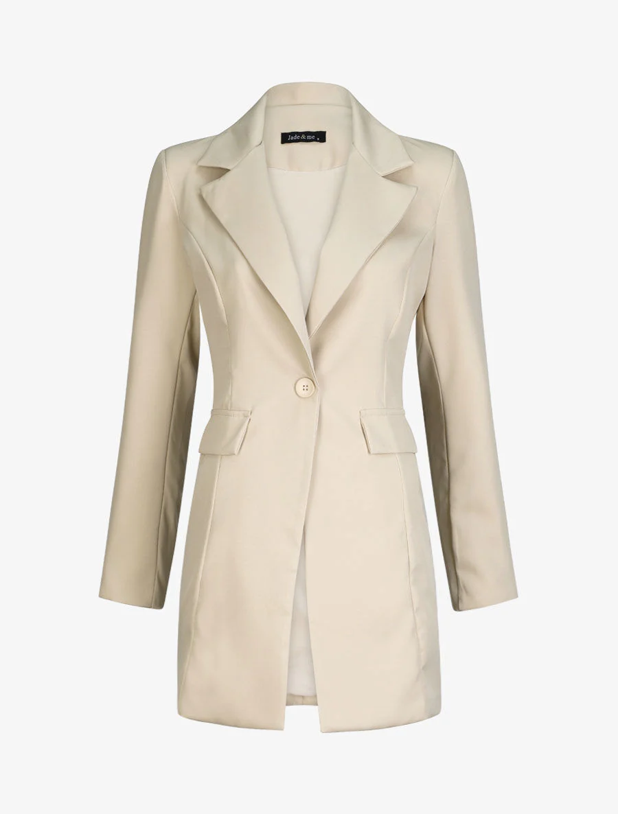 Extra lange blazer - Beige
