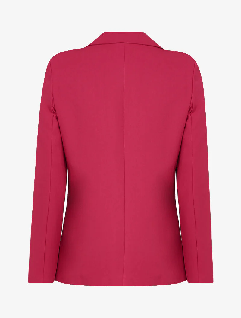 Blazer met opgestikte zakken en epauletten - Rood - Image 2