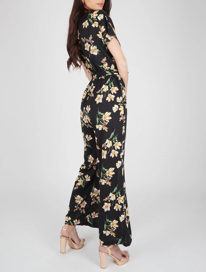 Bloemenprint combinatie - zwart - Image 3