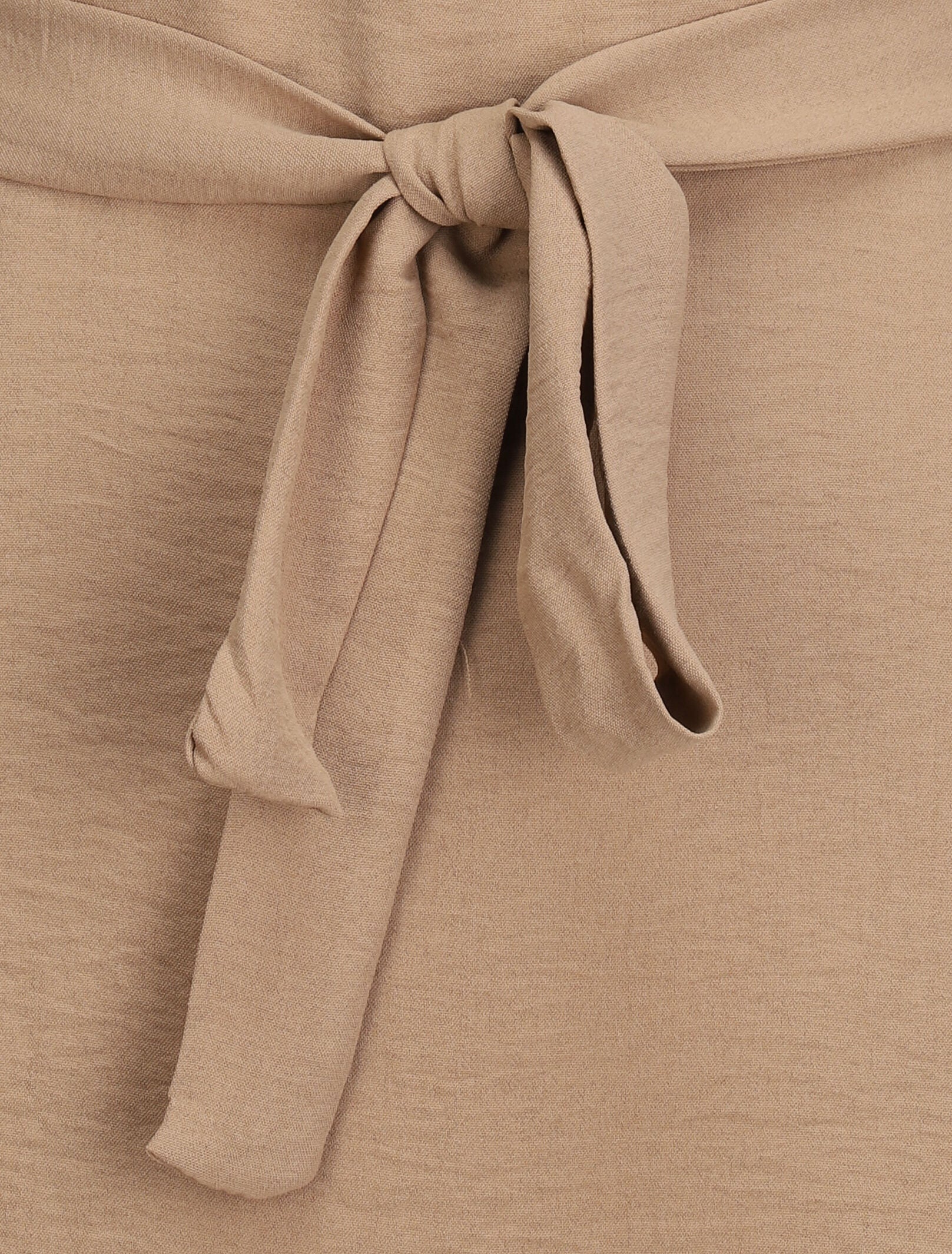 Bloes met shirtstijl en kanten details - Camel - Image 3