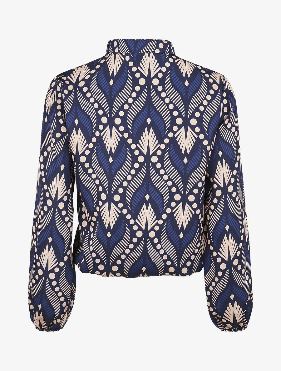 Blouse imprimé fantaisie - Donkerblauw - Image 2