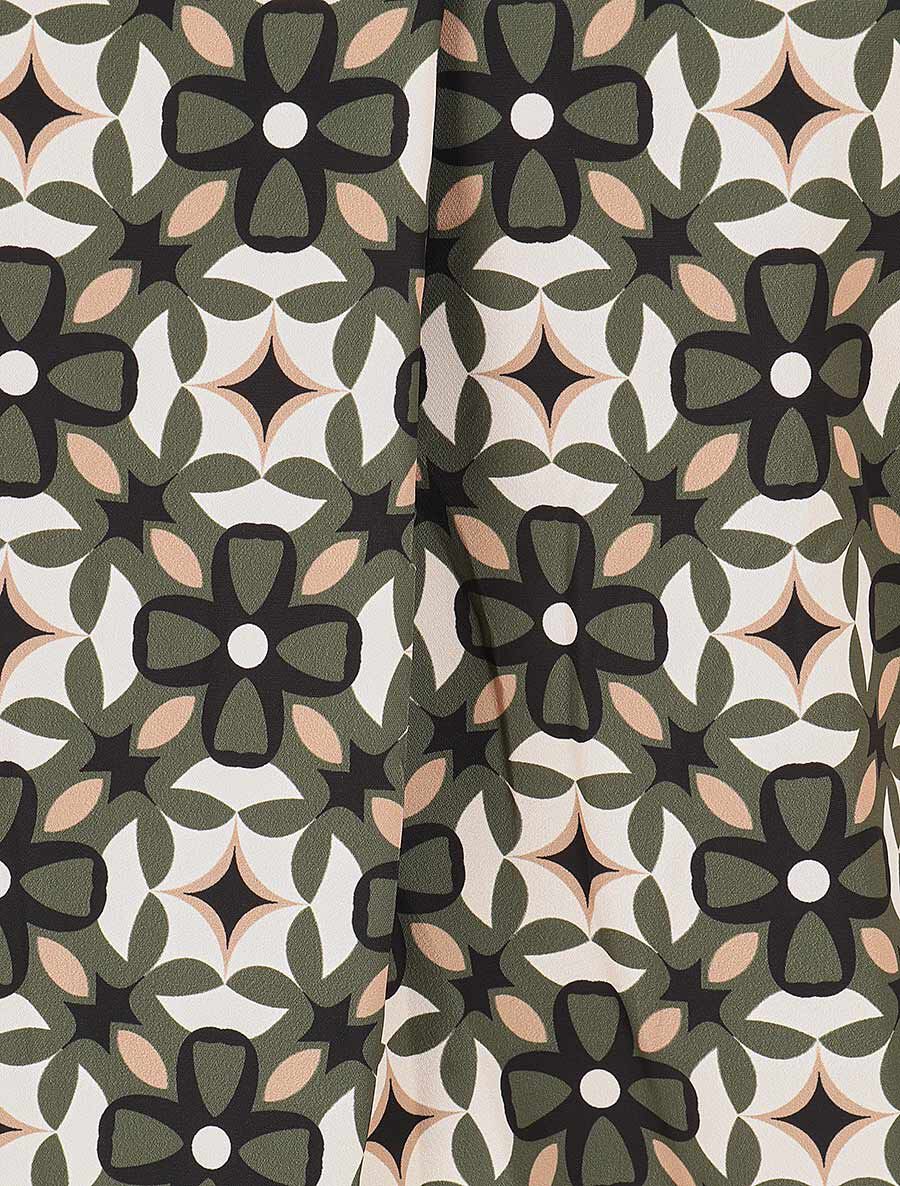 Blouse met grafische bloemenprint - Kakigroen - Image 3