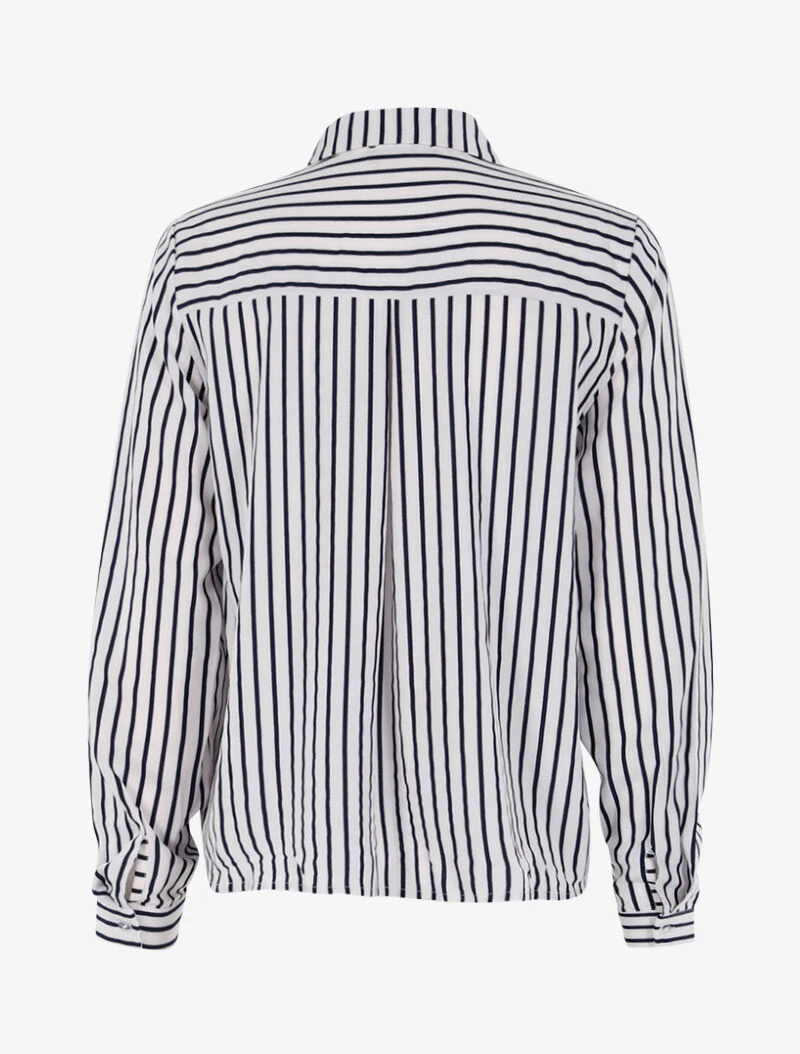 Gestreepte blouse - marine/wit - Image 2