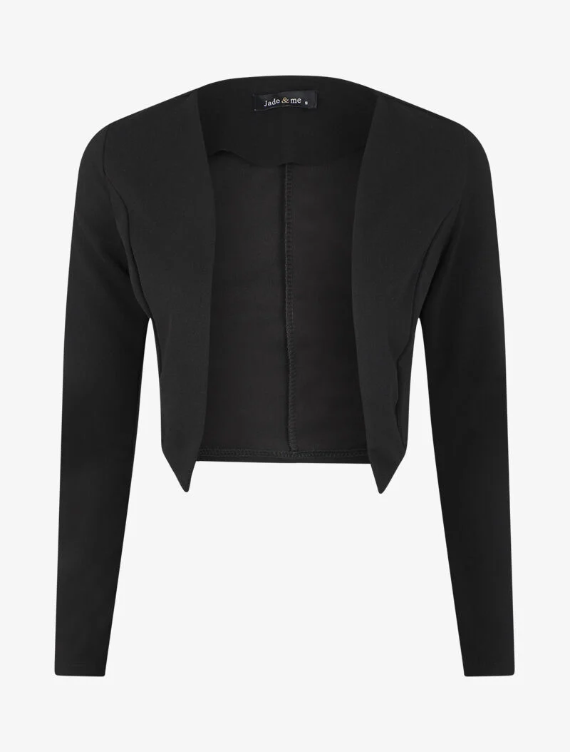 Asymmetrische panden bolero - Zwart