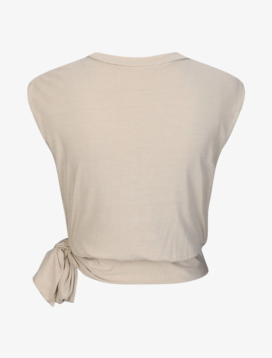 Boven bolle eenheid knopen te knopen - beige - Image 2