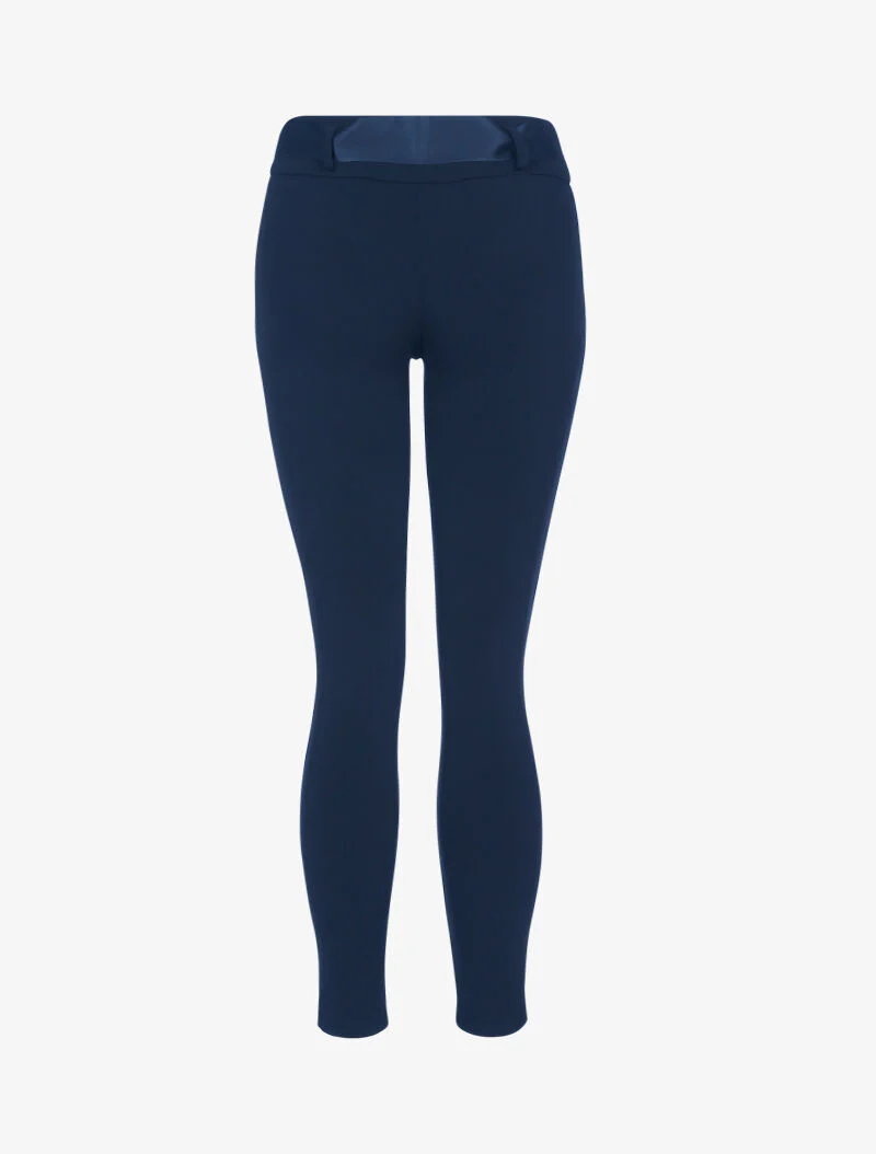 Broek met wortelpasvorm effen - marineblauw - Image 2