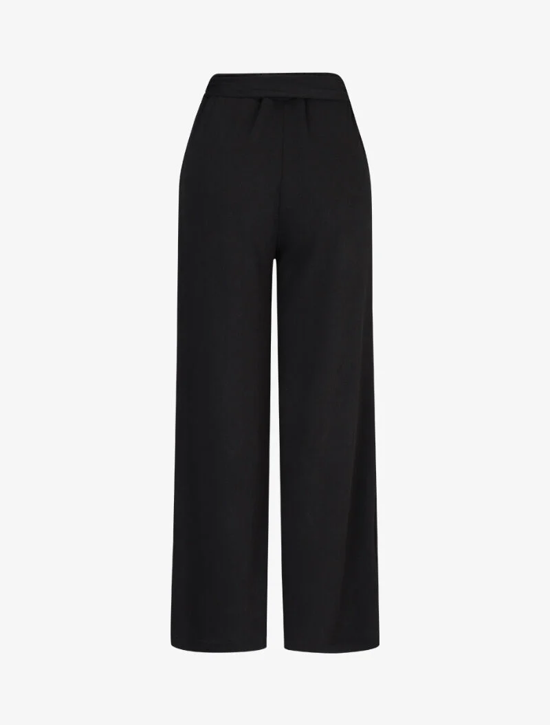 Broek met honingraateffect - Zwart - Image 2