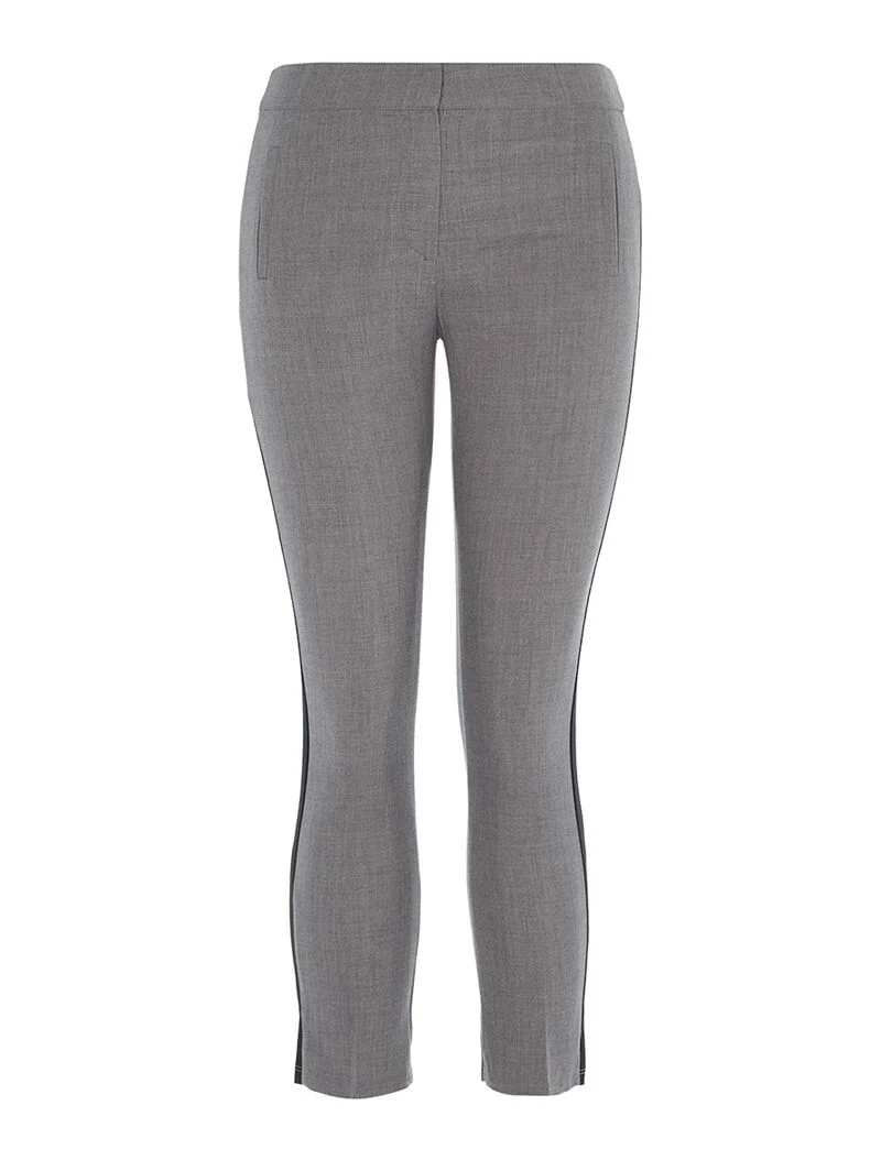 Sportieve broek met strepen - grijs