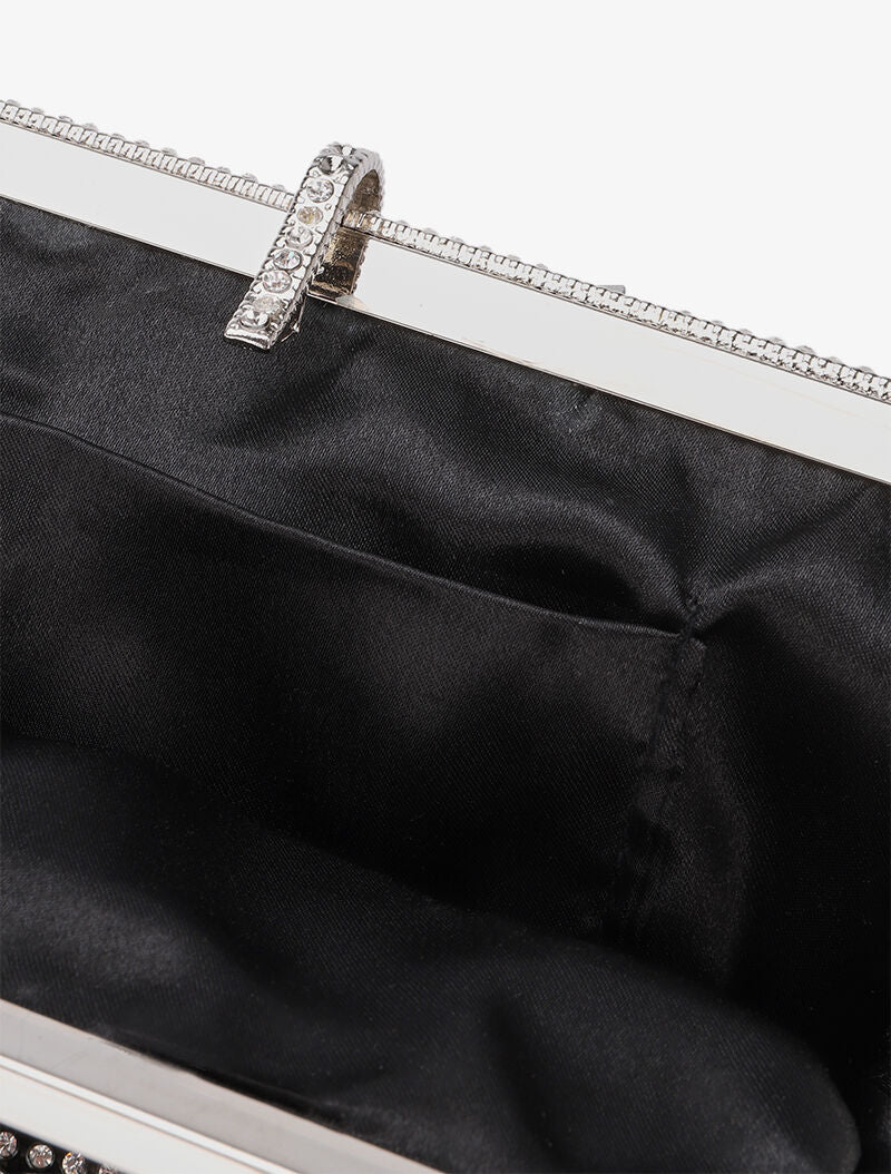 Strass beurs stijl tas - Zwart - Image 4