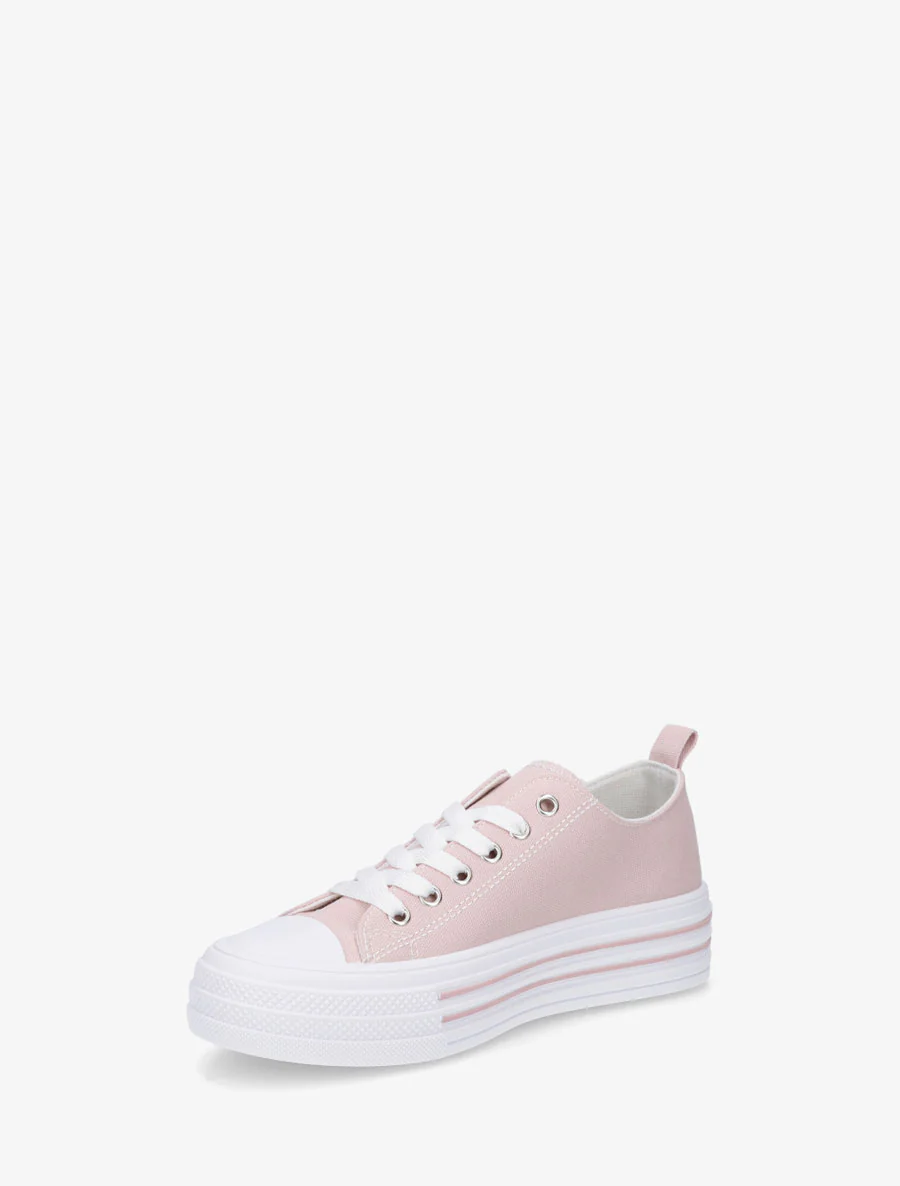 Canvas tennisschoenen met rubberen zool - Roos - Image 3
