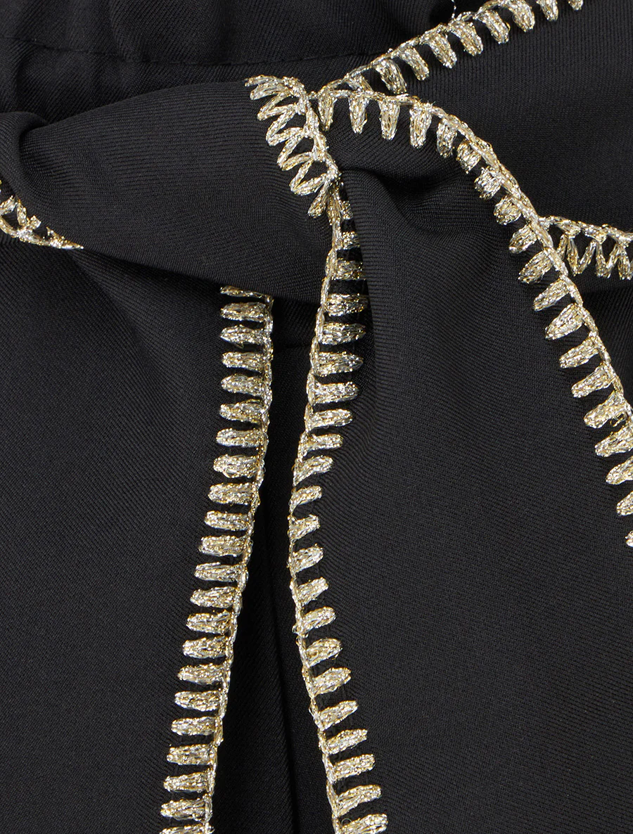 Ceintuurbroek met iriserend detail - Zwart - Image 3
