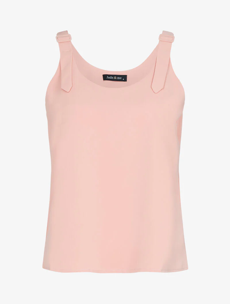 Tanktop met verstelbare bandjes met gespen - roze
