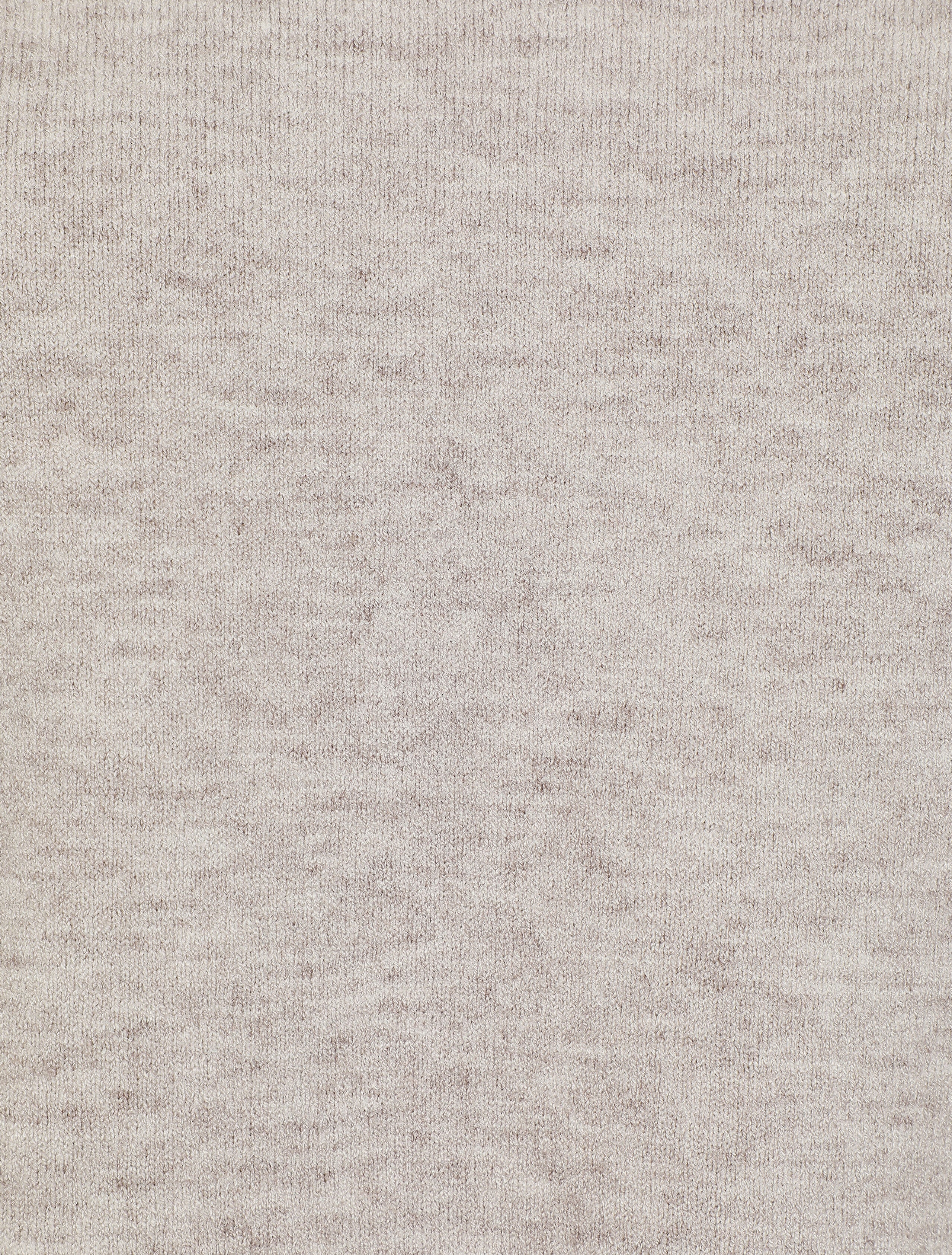 Dunne effen trui met V-hals - Taupe - Image 3