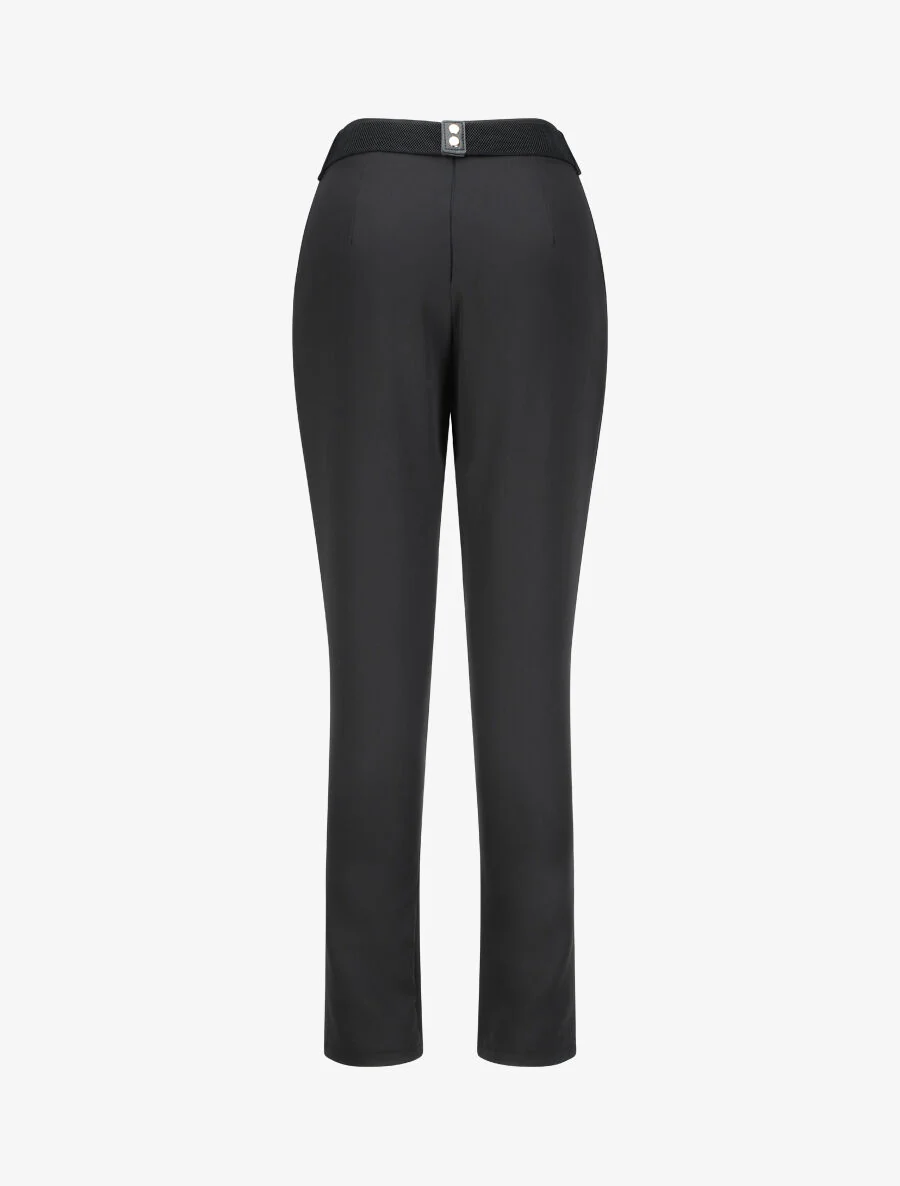 Een gestileerde riem met een effen broek - zwart - Image 2