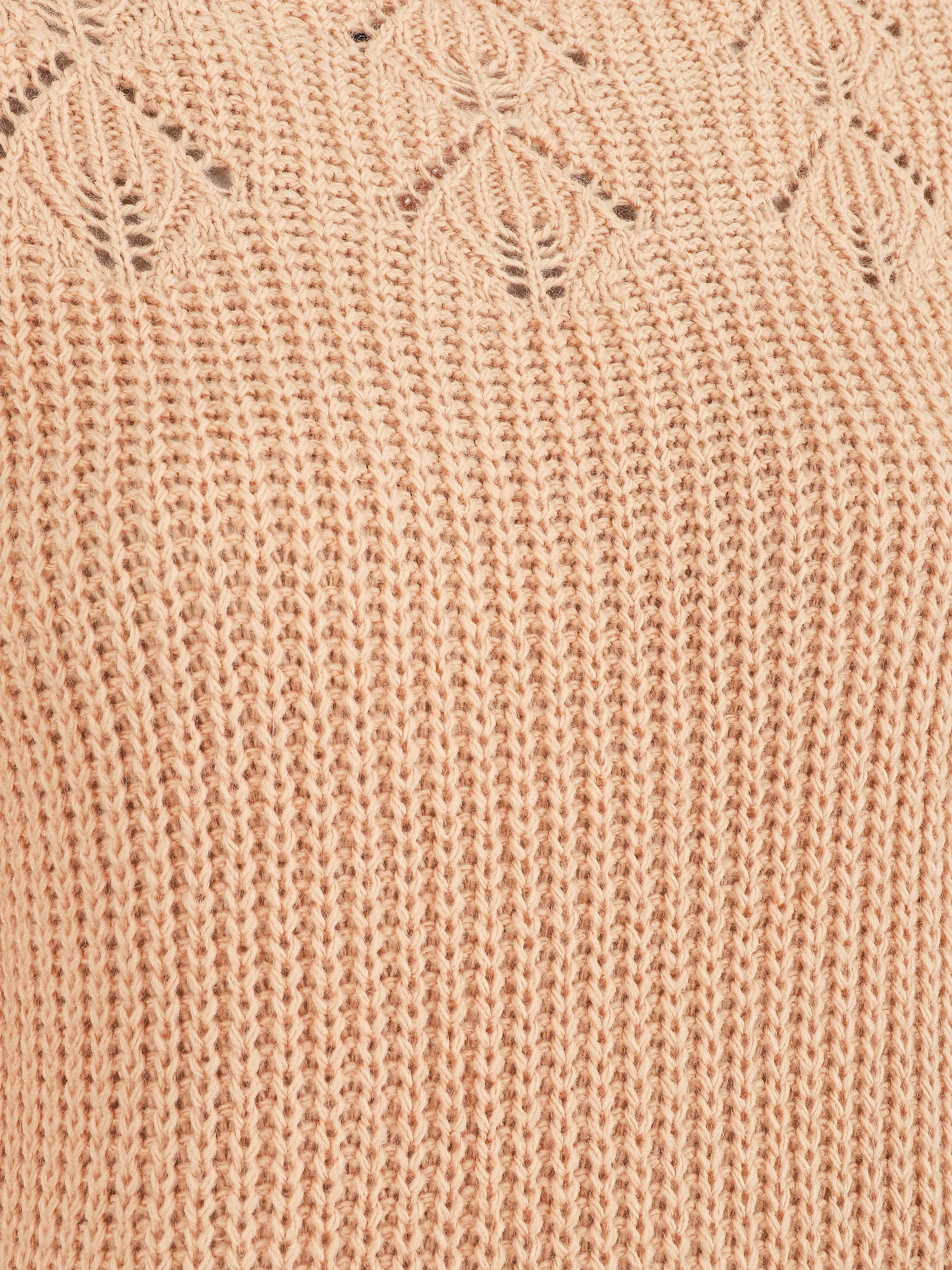 Een lange effen trui - Roze - Image 3
