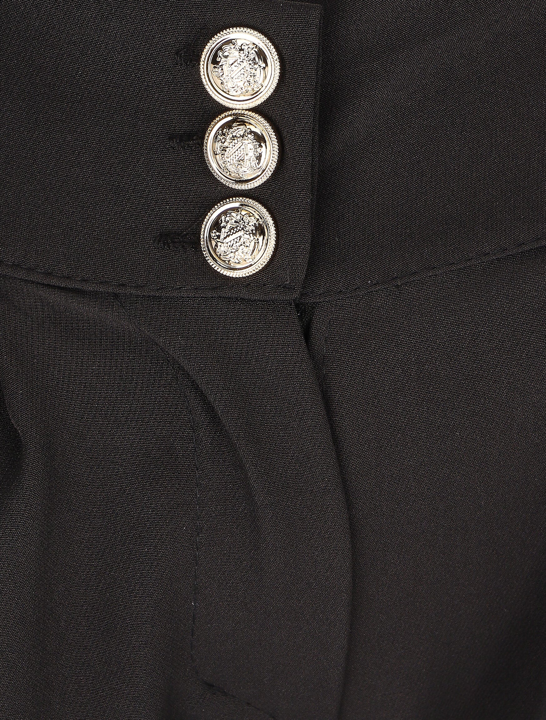 Effen broek met elastische tailleband - Zwart - Image 3