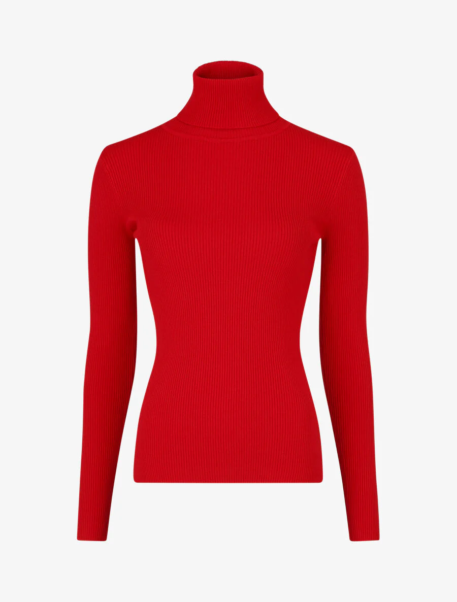 Effen coltrui met strakke pasvorm - rood