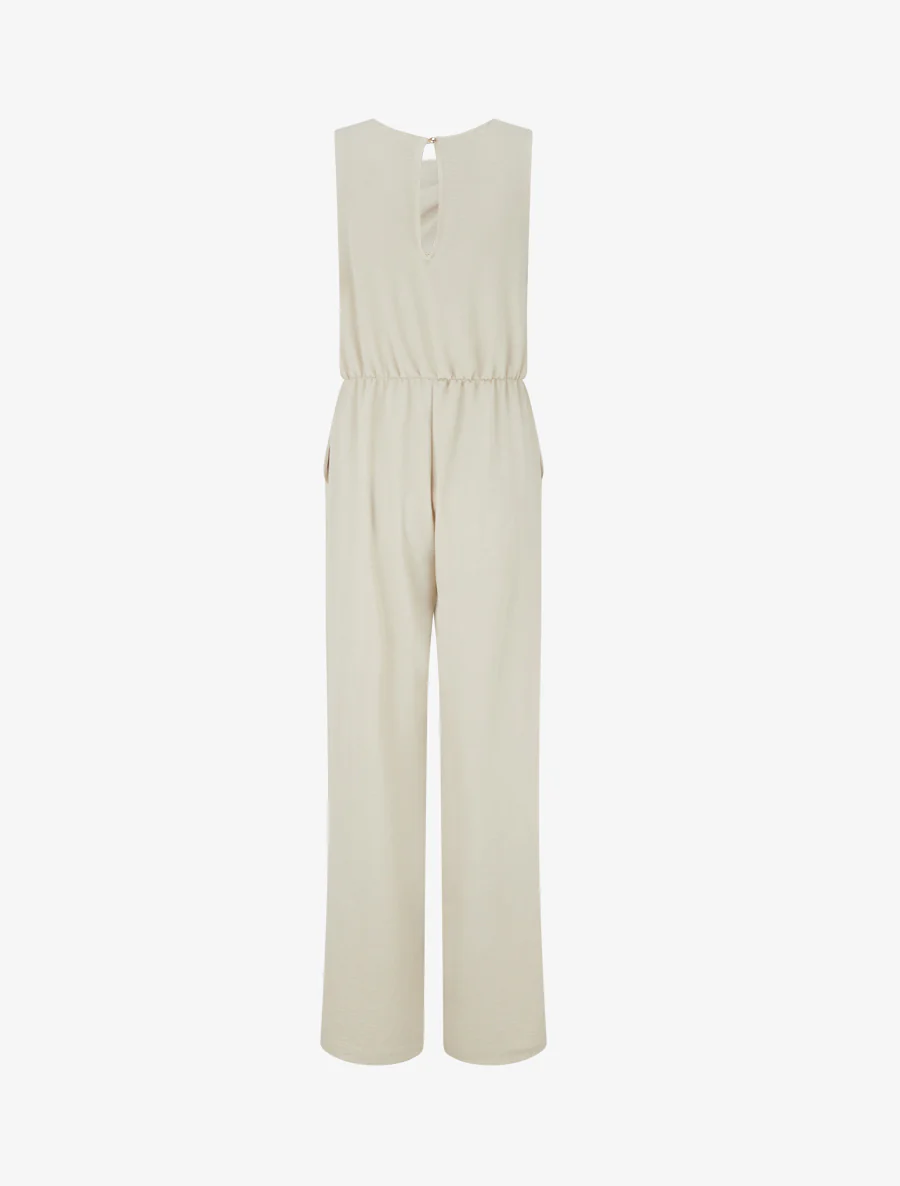 Effen combinatie met sierstuk. - Beige - Image 2