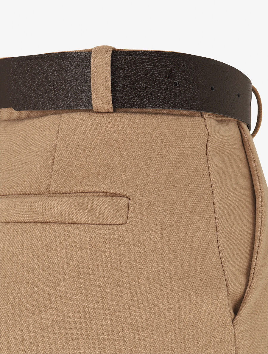 Effen dikke broek. recht model - taupe - Image 3