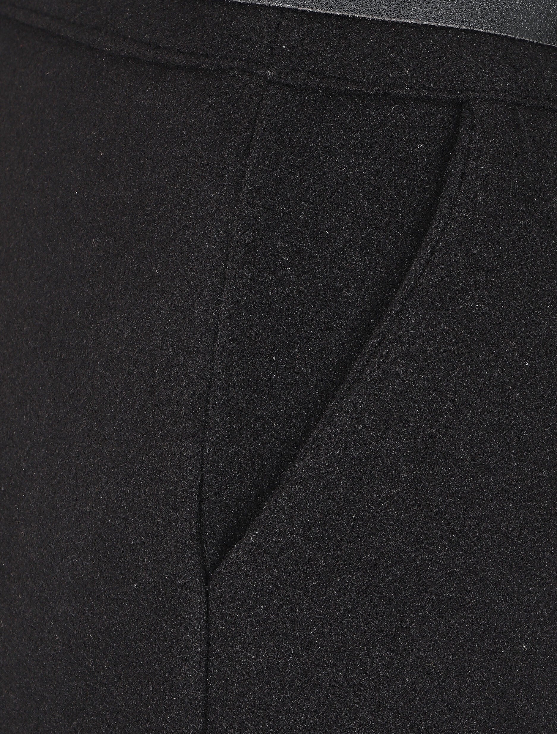 Effen dikke broek. recht model - zwart - Image 3