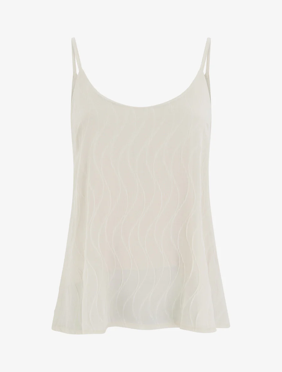 Effen en gestructureerd vest - Beige