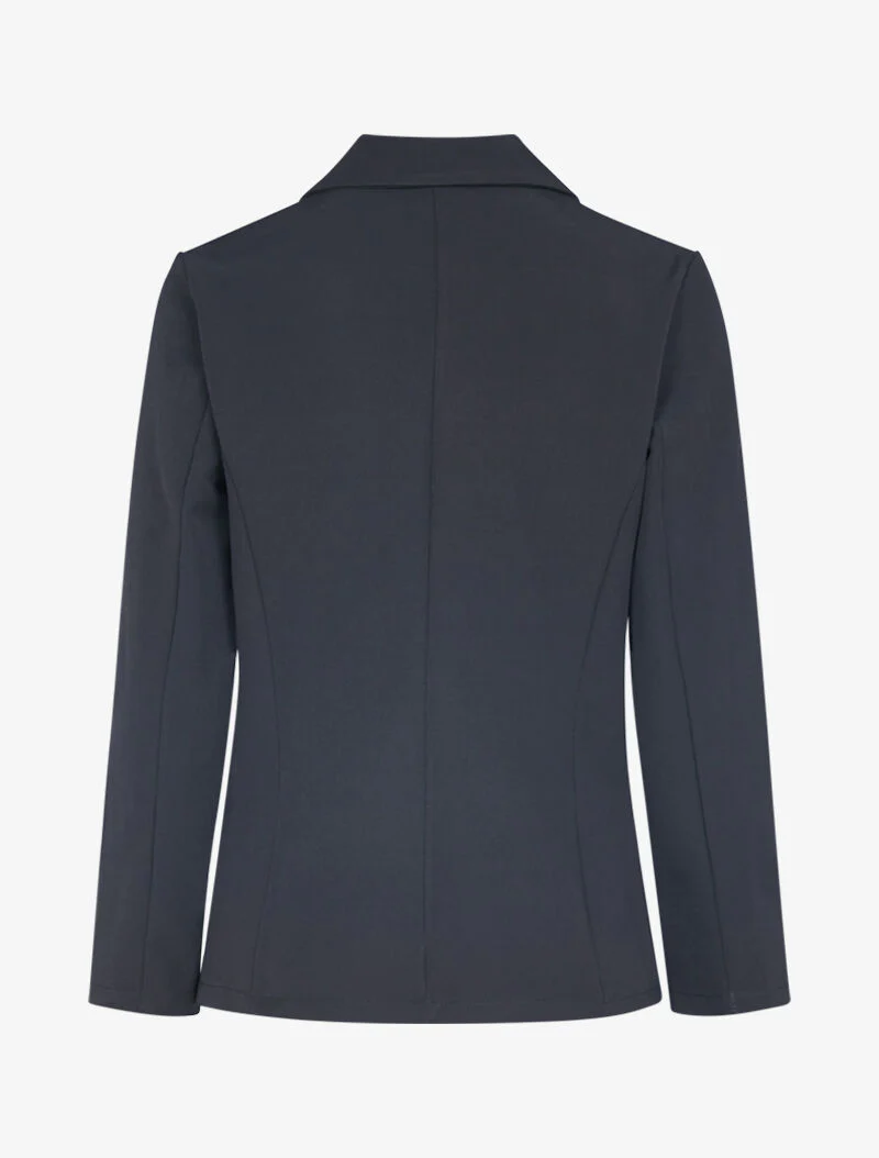 Effen fluïde blazer - zwart - Image 2