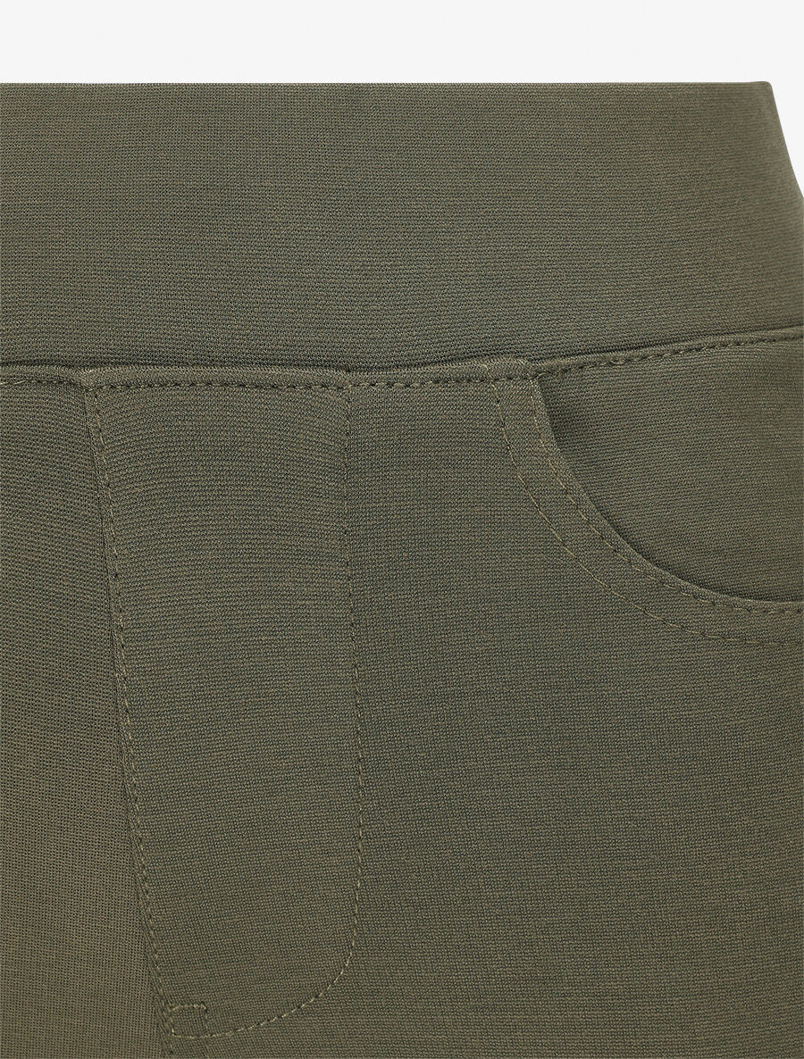 Effen Jegging standaardmaat slim fit - Kakigroen - Image 3